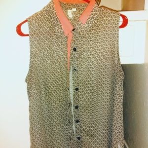 Sheer tank top blouse